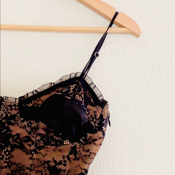 For Love & Lemons Black Strappy Lace Mini Dress XS - Picture 4 of 5